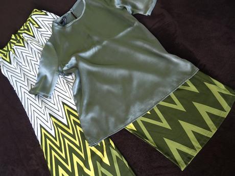 Široké nohavice + blúzka mango, veľ.s/m, s