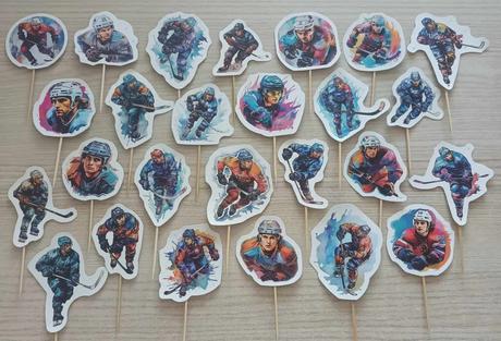 Tortový zápich hokej (15ks) - skladom, nv-5, 