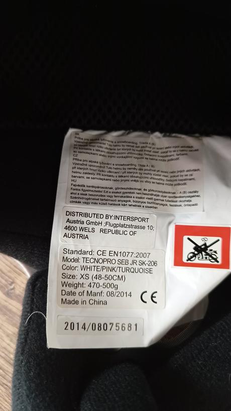 Lyziarska prilba, xs