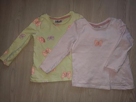2x tričko s motýlikmi, pepco,80