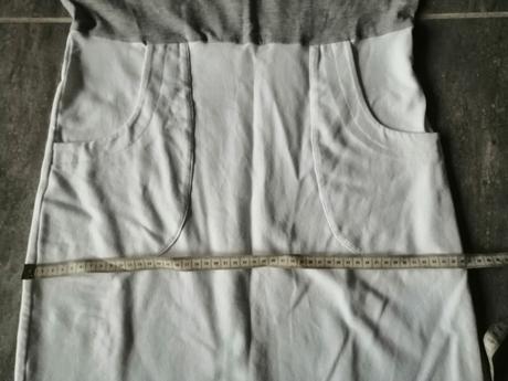 Športové sivobiele šaty v34-36,pružné, 36