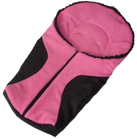 Nestor fusak do autosedačky fleece ružový, nestor