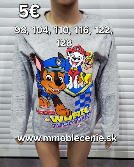 Tričko paw patrol, disney,98 - 128