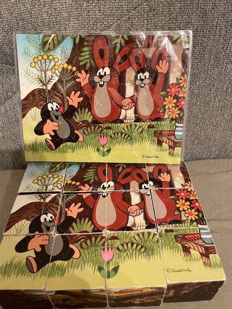 Drevené kocky-krtko-12ks, 