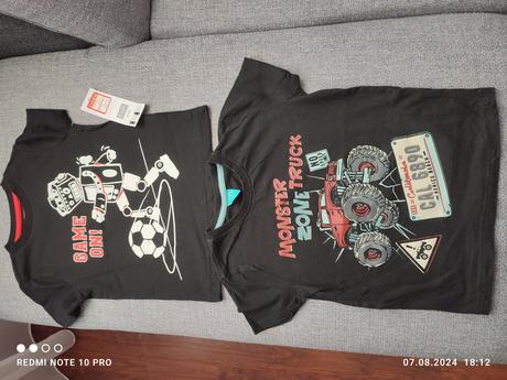 2x tričko s krátkym rukávom nove 104, 104