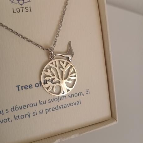 Strieborná retiazka s príveskom strom života, 