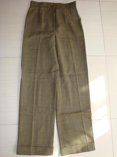 Teplejší nohav. kostým so vzorom rybej kosti, vlna, xs