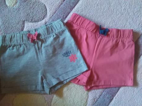 2x šortky, kraťasy, lupilu,98