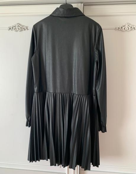 Dizajnérske koženkové šaty twinset č.158-170,16 r., twinset,164