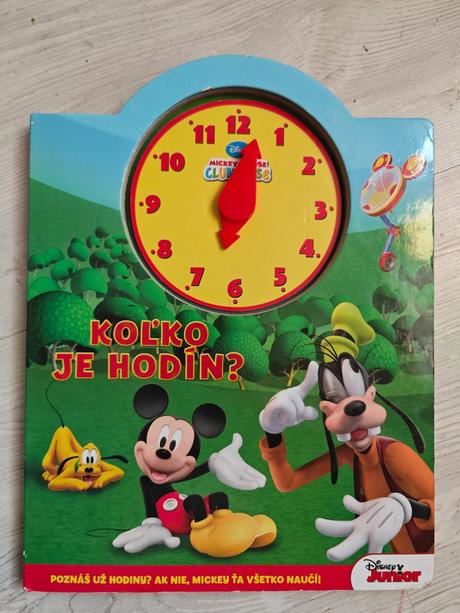 Detská knižka hodiny mickey, 