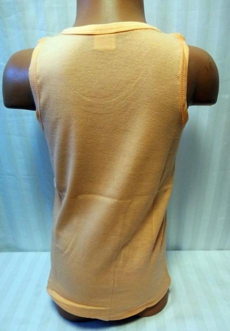 Dievč. marhuľové tielko s motívom happy, v&k, 110, 110