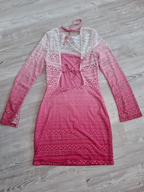 Ružové šaty hm, h&m,s