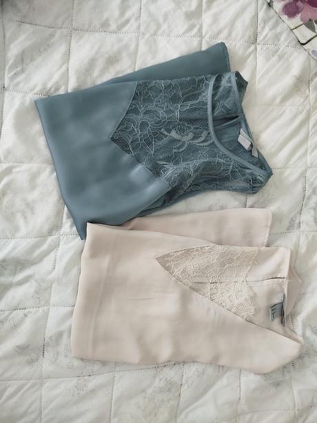 Saténové blúzky pod sako, h&m,46