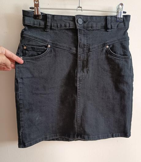 Riflová sukňa bershka, bershka,m