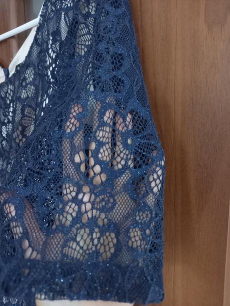 Modré šaty so zlatou podšívkou, č.40, 40