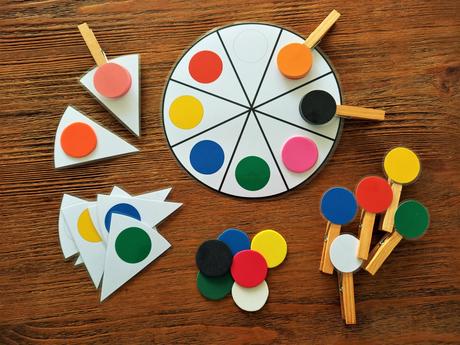 Sada aktivít na priraďovanie farieb,