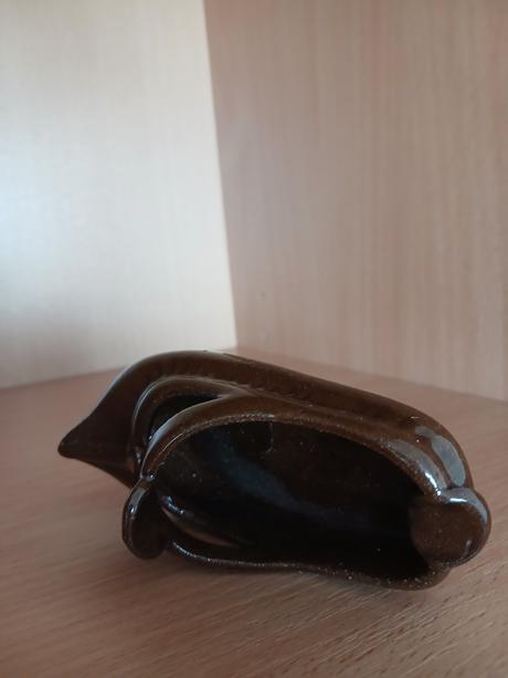 Dekorácia starý keramický drevák 12x5 cm, 
