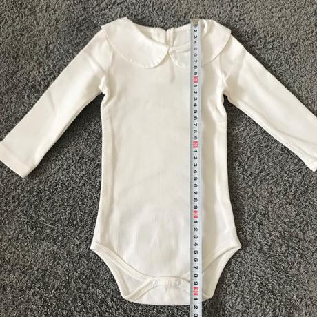 Biele vrubkovane body s golierikom v.70, 68