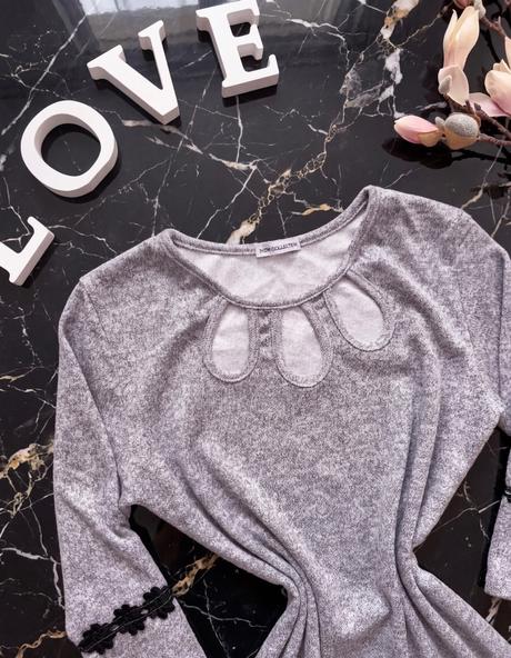 Šedé šaty, new look,l