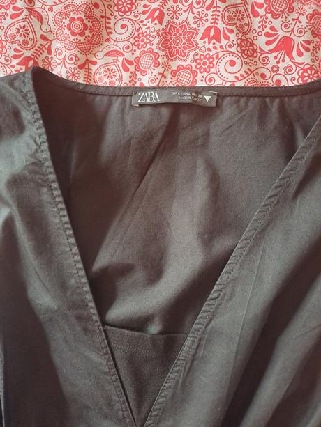 Čierne popelínové bavlnené šaty zara, zara,l