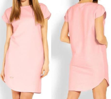 Elastické svetloružové minišaty zn.peekaboo, l/xl, l