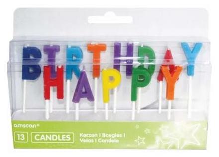Sviečky (13ks) happy birthday - skladom, 