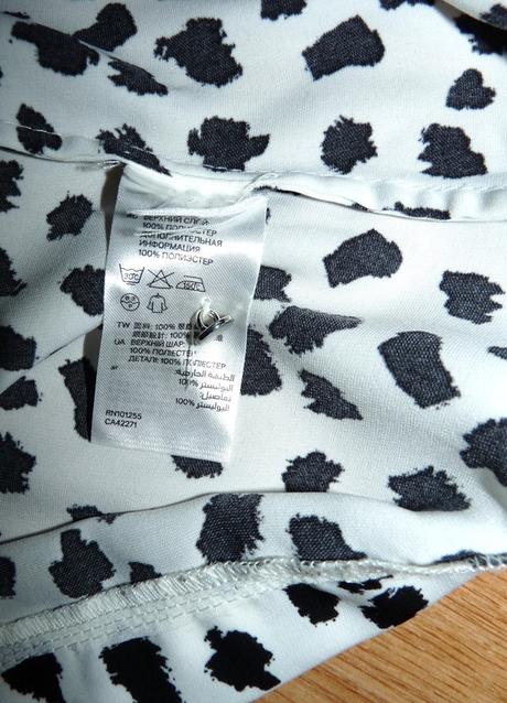 Čiernobiela blúzka, h&m,34