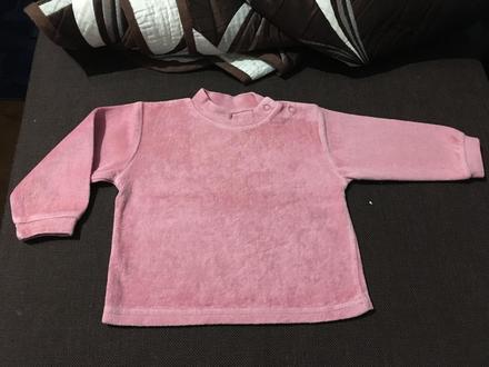 Ružová mikina, pulover 6-12 mes, 74