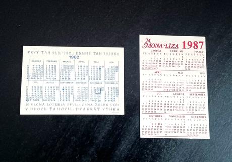 2x starý kalendárik,