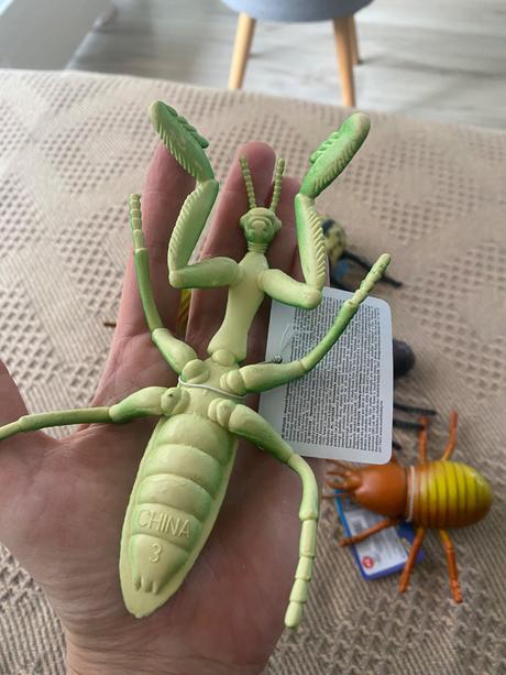 Veľký hmyz chrobák modlivka, dekorácia do záhrady, 