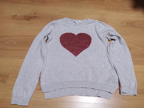 Pulóver s flitrami, h&m,122