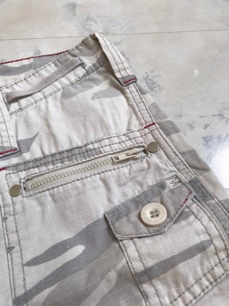 3/4 maskáčové nohavice, fishbone,xs