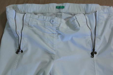 Benetton, biele tehu nohavice, jar/leto, benetton,xs
