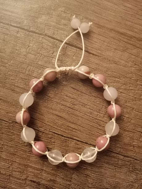 Rodonit náramok z minerálov ro,