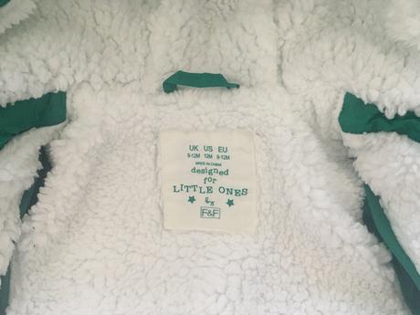 Bunda prešívaná s kapucňou f&f 9-12m/74, f&f,74