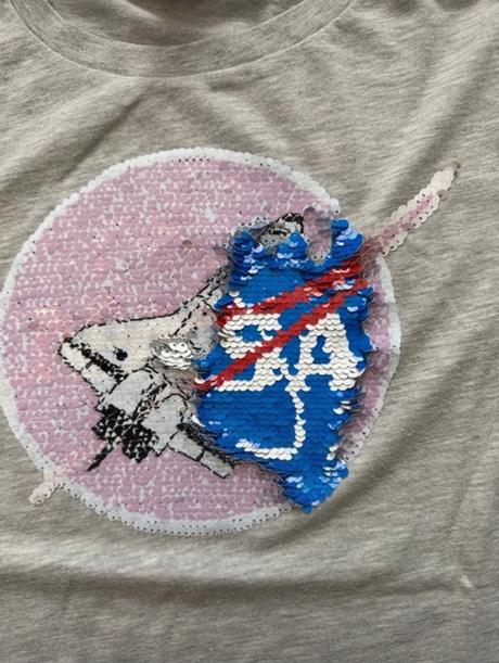 Sivé tričko nasa, h&m,s