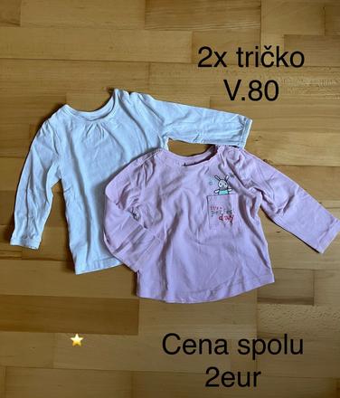 2x tričko, 80