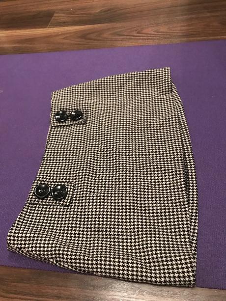 Karovana vlnena minisukna tvidova, s