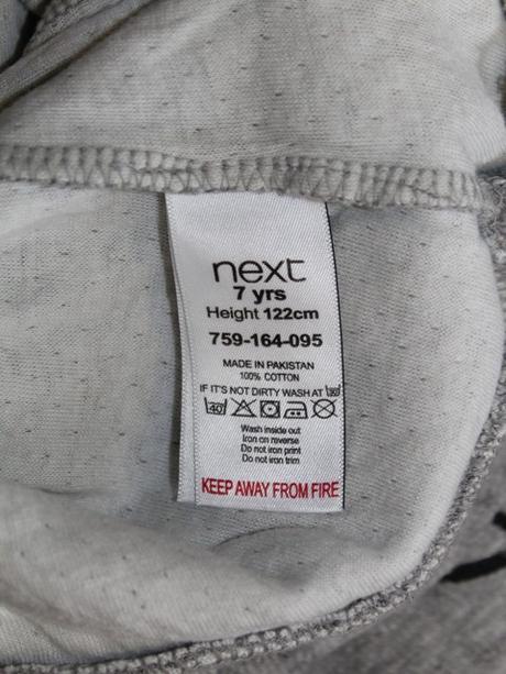 Mäkká s nápisom mikina next veľ. 7 r.a, next,122