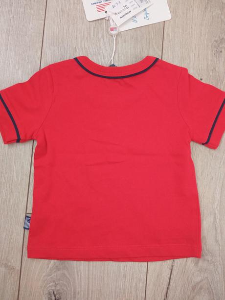 Chlapčenské červené tričko krátky rukáv (6-9 mes.), original marines,68