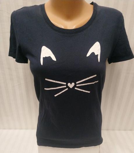 Dámsky tmavo modrý top,motív, karl lagerfeld, xs, xs