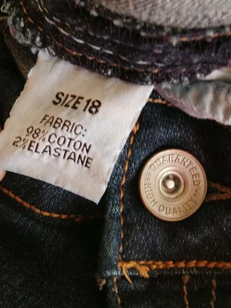 Dámske riflové elastické trištvrťáky, papaya, papaya,xl