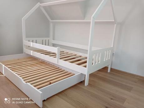 Posteľ domček s prístelkou, šírka (cm): 80,dĺžka (cm): 180