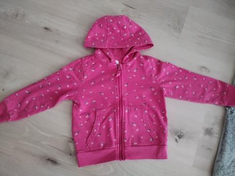 Malinova mikina s kvetinkami sadne od 80 do 98, sinsay