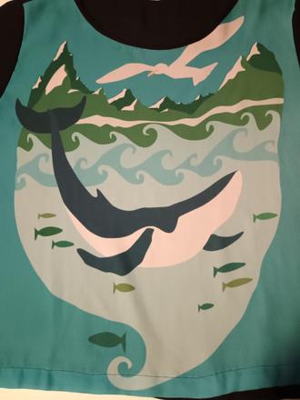 Casual top save the whales, s