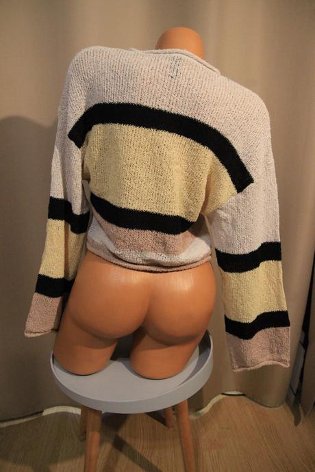 Crop pletený sveter, h&m, s