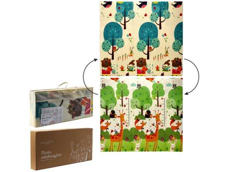 Obojstranná podložka zvieratá a stromček 200x180x1,