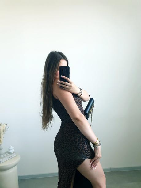 Leo šaty s rozparkom xs/s, xs