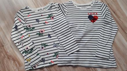 Pásikavé bielo-modré tričko č. 110/116, lupilu,116