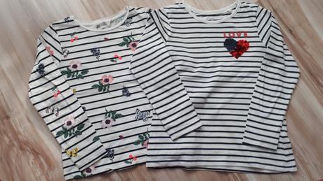 Pásikavé bielo-modré tričko č. 110/116, lupilu,116